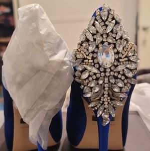 BADGLEY MISCHKA BLUE KIARA HEELS
